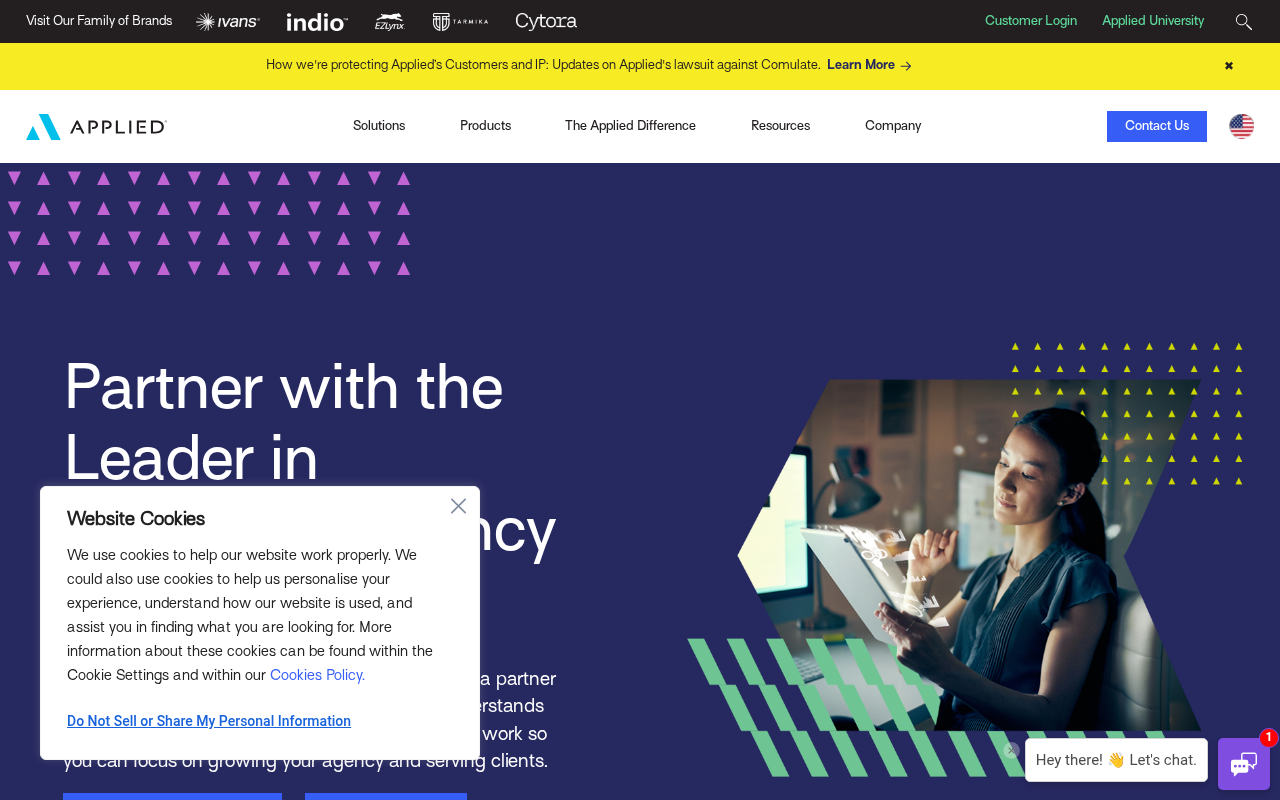 AppliedSystems.com homepage screenshot