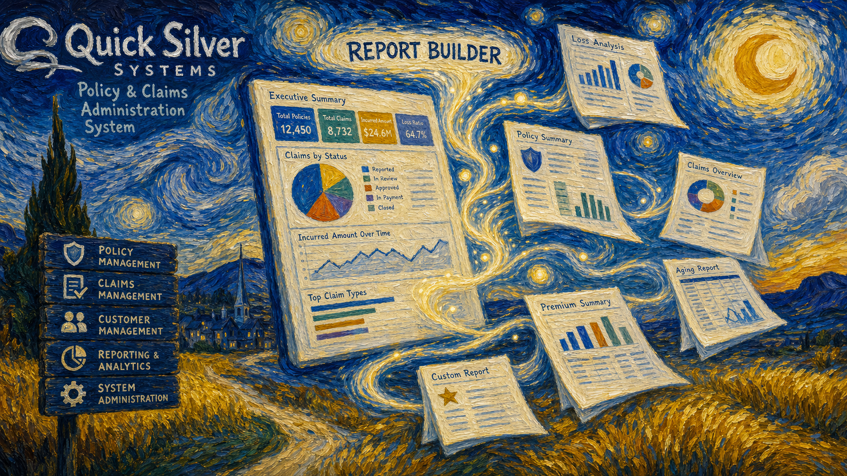 Mercury report builder for carrier operations visibility