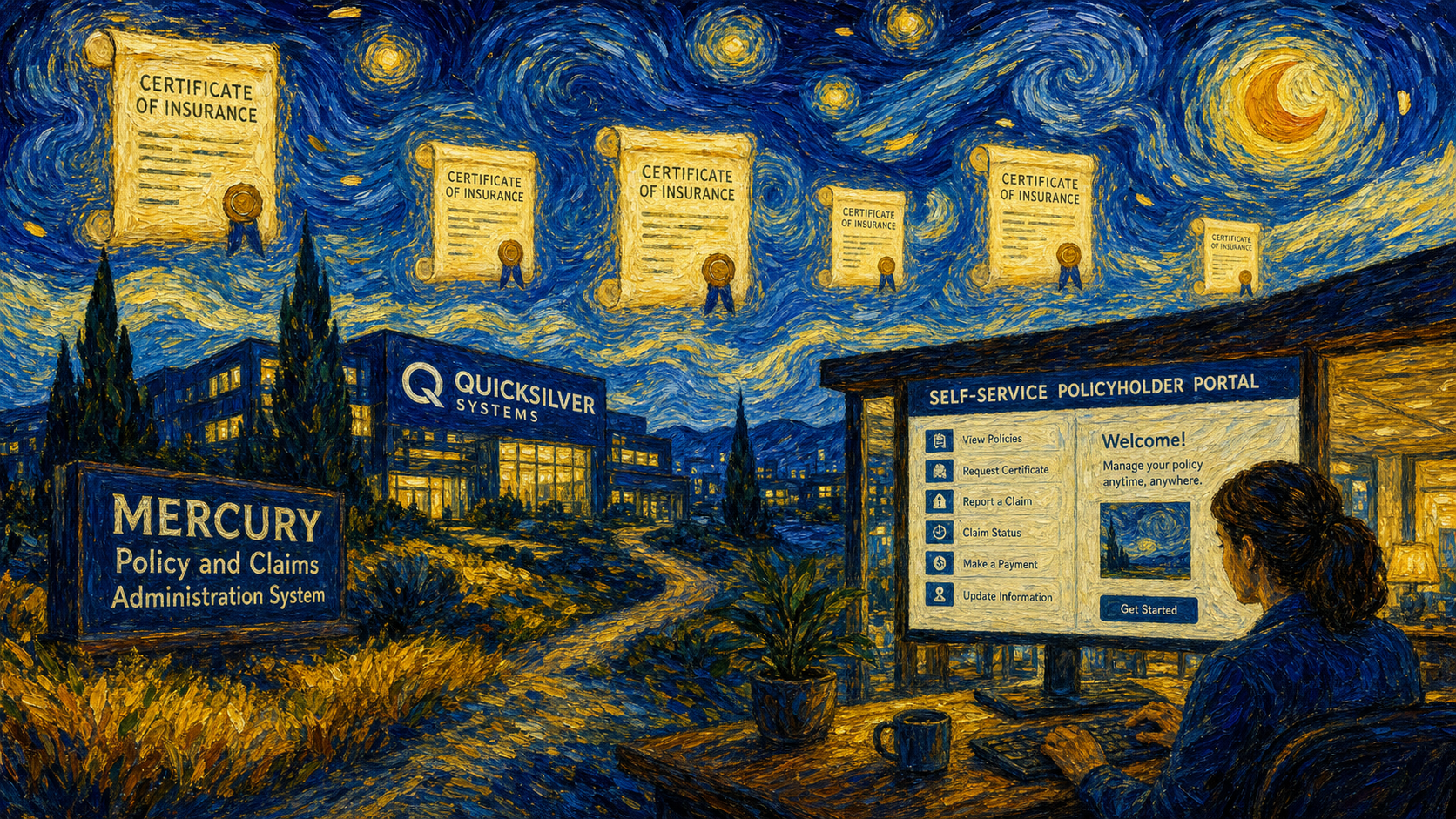 Self-Service Policyholder Portal with On-Demand COI
