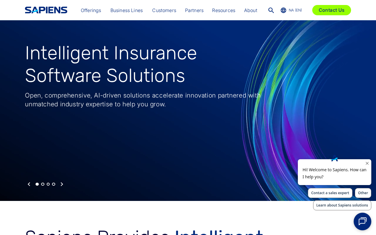 Sapiens.com homepage screenshot